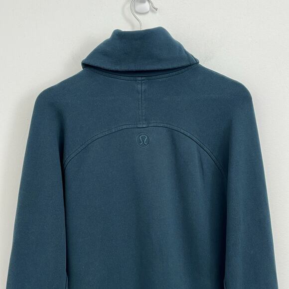 Lululemon To You Terry Sweatshirt Tunic Kangaroo Pocket in Submarine - Size 10 - Picture 5 of 12